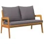5-teiliges Bistro-Set mit Kissen aus massivem Akazienholz von , Outdoor-Sofas - Ref: Foro24-3328610, Preis: 519,02 €, Rabatt: %