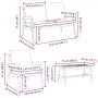 5-teiliges Bistro-Set mit Kissen aus massivem Akazienholz von , Outdoor-Sofas - Ref: Foro24-3328610, Preis: 519,02 €, Rabatt: %