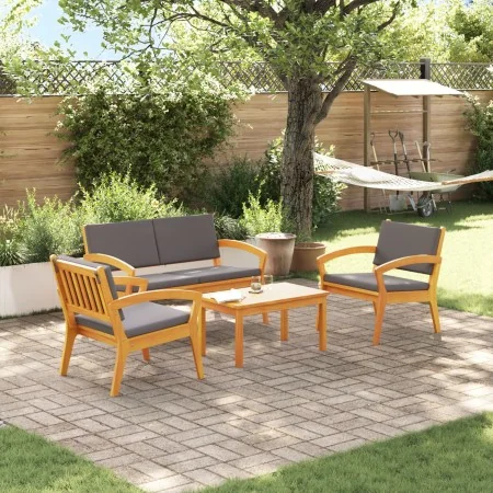 Conjunto de Bistro de 4 Piezas con Cojines - Madera Maciza de Acacia | Foro24.es | Tu tienda online para hogar, jardín y más Foro24.es