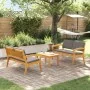 Conjunto bistró de 3 piezas con cojines - Madera maciza de acacia | Foro24.es | Tu tienda online para hogar, jardín y más Foro24.es