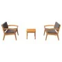 Conjunto bistró de 3 piezas con cojines - Madera maciza de acacia | Foro24.es | Tu tienda online para hogar, jardín y más Foro24.es