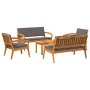 Juego de Bistro de 5 Piezas con Cojines de Madera Sólida de Acacia | Foro24.es | Tu tienda online para hogar, jardín y más Foro24.es