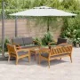 5-Piece Bistro Set with Solid Acacia Wood Cushions by , Outdoor sofas - Ref: Foro24-3328618, Price: 479,49 €, Discount: %