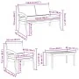 5-Piece Bistro Set with Solid Acacia Wood Cushions by , Outdoor sofas - Ref: Foro24-3328618, Price: 479,49 €, Discount: %