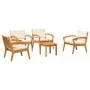 Juego de Bistro de 5 Piezas con Cojines de Madera Sólida de Acacia | Foro24.es | Tu tienda online para hogar, jardín y más Foro24.es