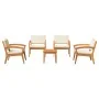 5-teiliges Bistro-Set mit Kissen aus massivem Akazienholz von , Outdoor-Sofas - Ref: Foro24-3328619, Preis: 385,03 €, Rabatt: %