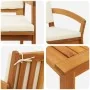 Juego de Bistro de 5 Piezas con Cojines de Madera Sólida de Acacia | Foro24.es | Tu tienda online para hogar, jardín y más Foro24.es