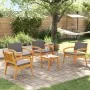 5-Piece Bistro Set with Cushions - Solid Acacia Wood | Foro24.es | Tu tienda online para hogar, jardín y más Foro24.es