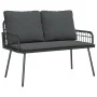 2-teiliges Garten-Esszimmerset mit Kissen Rattan Polyester Schwarz von , Gartenstühle - Ref: Foro24-3328646, Preis: 182,65 €,...