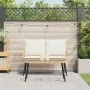 2-teiliges Garten-Esszimmerset mit Kissen aus natürlichem Polyrattan von , Gartenstühle - Ref: Foro24-3328647, Preis: 194,22 ...