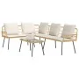 2-teiliges Gartensofa-Set mit Kissen aus natürlichem Rattan von , Outdoor-Sofas - Ref: Foro24-3328649, Preis: 372,41 €, Rabat...