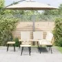Conjunto de sofá de jardín de 4 piezas con cojines de ratán poli natural de , Sofás de exterior - Ref: Foro24-3328651, Precio...