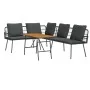 2-teiliges Gartensofa-Set mit schwarzen Polyrattan-Kissen von , Outdoor-Sofas - Ref: Foro24-3328652, Preis: 373,07 €, Rabatt: %