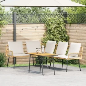 2-piece garden sofa set with natural