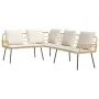 2-piece garden sofa set with natural polypropylene rattan cushions | Foro24.es | Tu tienda online para hogar, jardín y más Foro24.es
