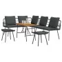4-Piece Garden Sofa Set with Black Rattan Polyester Cushions by , Outdoor sofas - Ref: Foro24-3328654, Price: 434,34 €, Disco...