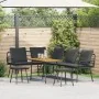 4-Piece Garden Sofa Set with Black Rattan Polyester Cushions by , Outdoor sofas - Ref: Foro24-3328654, Price: 434,34 €, Disco...