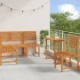 4-teiliges Garten-Esszimmerset - massives Akazienholz von , Gartenbänke - Ref: Foro24-3328689, Preis: 440,37 €, Rabatt: %