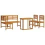 4-teiliges Garten-Esszimmerset - massives Akazienholz von , Gartenbänke - Ref: Foro24-3328689, Preis: 440,37 €, Rabatt: %