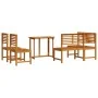 Juego de Comedor de Jardín de 4 Piezas - Madera Sólida de Acacia de , Bancos de jardín - Ref: Foro24-3328689, Precio: 440,37 ...