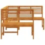 3-Piece Solid Acacia Wood Garden Bench Set | Foro24.es | Tu tienda online para hogar, jardín y más Foro24.es