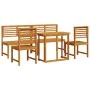 5-teiliges Garten-Esszimmerset aus massivem Akazienholz von , Gartentische - Ref: Foro24-3328698, Preis: 413,36 €, Rabatt: %