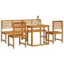 5-teiliges Garten-Esszimmerset aus massivem Akazienholz von , Gartentische - Ref: Foro24-3328698, Preis: 413,36 €, Rabatt: %