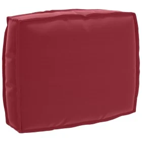 2 Piece Pallet Cushion Set Wine Red Polyester