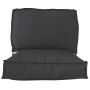 2 Piece Black Polyester Rectangular Pallet Cushion Set | Foro24.es | Tu tienda online para hogar, jardín y más Foro24.es