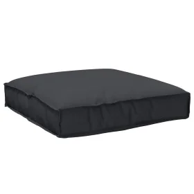 2 Piece Pallet Cushion Set Black Durable Polyester