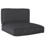 2 Piece Pallet Cushion Set Black Durable Polyester | Foro24.es | Tu tienda online para hogar, jardín y más Foro24.es