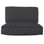 2 Piece Pallet Cushion Set Black Durable Polyester | Foro24.es | Tu tienda online para hogar, jardín y más Foro24.es
