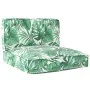 Set of Cushions for Pallets Set of 2 Polyester Leaf Print | Foro24.es | Tu tienda online para hogar, jardín y más Foro24.es