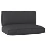 Set of Pallet Cushions Set of 2 Black Polyester Standard | Foro24.es | Tu tienda online para hogar, jardín y más Foro24.es
