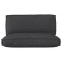 Set Palettenkissen 2er-Set Schwarzes Polyester Standard | Foro24.es | Tu tienda online para hogar, jardín y más Foro24.es
