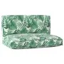 Set of pallet cushions Set of 2 Leaf pattern Polyester | Foro24.es | Tu tienda online para hogar, jardín y más Foro24.es