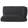 Set of 3 Durable Black Polyester Standard Pallet Cushions by , Cushions for chairs and sofas - Ref: Foro24-3329093, Price: 95...