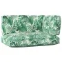 Set of pallet cushions Set of 3 Polyester leaf pattern | Foro24.es | Tu tienda online para hogar, jardín y más Foro24.es