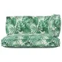 Set of pallet cushions Set of 3 Polyester leaf pattern | Foro24.es | Tu tienda online para hogar, jardín y más Foro24.es