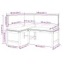 2-teiliges Garten-Esszimmerset mit Kissen aus massivem Akazienholz von , Gartenbänke - Ref: Foro24-3329099, Preis: 337,66 €, ...
