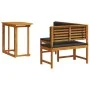 2-Piece Garden Table and Chairs Set with Acacia Wood Cushions | Foro24.es | Tu tienda online para hogar, jardín y más Foro24.es