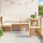 4-Piece Garden Dining Set with Cushions - Solid Acacia Wood by , garden benches - Ref: Foro24-3329101, Price: 473,42 €, Disco...