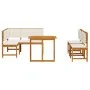 Conjunto de Comedor de Jardín de 4 Piezas con Cojines - Madera Maciza de Acacia de , Bancos de jardín - Ref: Foro24-3329101, ...