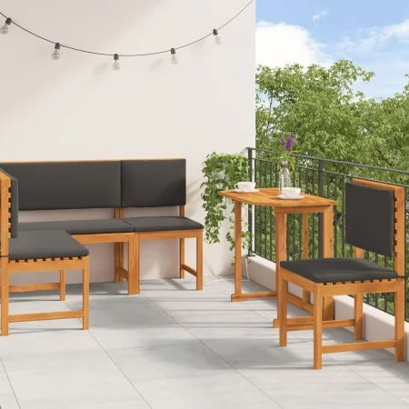 4-Piece Garden Dining Set with Solid Acacia Wood Cushions | Foro24.es | Tu tienda online para hogar, jardín y más Foro24.es