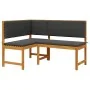 4-Piece Garden Dining Set with Solid Acacia Wood Cushions | Foro24.es | Tu tienda online para hogar, jardín y más Foro24.es