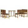 4-Piece Garden Dining Set with Solid Acacia Wood Cushions | Foro24.es | Tu tienda online para hogar, jardín y más Foro24.es