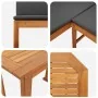 4-Piece Garden Dining Set with Solid Acacia Wood Cushions | Foro24.es | Tu tienda online para hogar, jardín y más Foro24.es