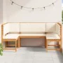 5-piece garden set with solid acacia wood cushions by , garden benches - Ref: Foro24-3329103, Price: 558,63 €, Discount: %