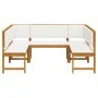 5-piece garden set with solid acacia wood cushions by , garden benches - Ref: Foro24-3329103, Price: 558,63 €, Discount: %