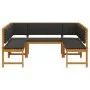 5-teiliges Gartenset mit Kissen aus massivem Akazienholz von , Gartenbänke - Ref: Foro24-3329104, Preis: 535,59 €, Rabatt: %